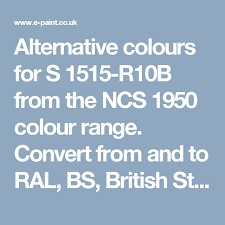 Alternative Colours For S 1515 R10b From The Ncs 1950 Colour
