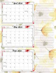 I hope you enjoy these free printable 2020 quarterly calendars. Free Printable 2020 Quarterly Calendars With Holidays 3 Designs