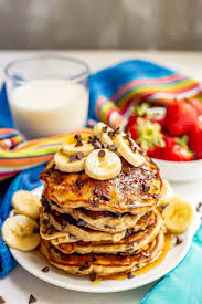 Banana Chocolate Chip Pancakes Video Family Food On The Table