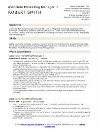 associate marketing manager resume
