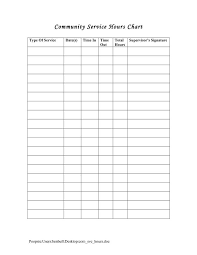 Service Hours Log Sheet Printable Community Service Hours