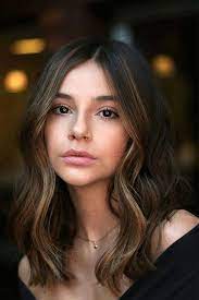 Middle Length Hairstyle Wavy Middle Part Synthetic Hair Lace Front Wigs 20 Inches Middle Length Hair Medium Length Hair Styles Thick Hair Styles
