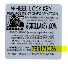 Purchasing Gorilla Wheel Lock Key Replacements Tire Rack