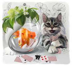 Poker By Kajenna Deviantart Com On Deviantart Cat Artwork Cat Graphic Cat Art