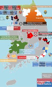 People often think that the lower leagues don't have grounds with quite the same feel or quality as the championship or premier league. K League 1 Stadium And Clubs Map Kleague