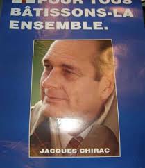 Jacques Chirac: La France pour tous bâtissons-la ensemble. de  Cinquantinaire: (1994) Arte&nbsp;/&nbsp;Grabado&nbsp;/&nbsp;Póster