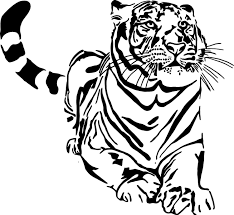 Sitting Tiger Style 1 Vinyl Wall Art Decal From International Expressions Decal Wall Art Vinyl Wall Art Decals Tiger Art