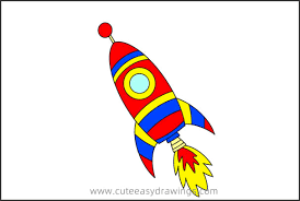 How to draw a rocket ship, step by step? Cute Rocket Flying To Space Drawing Tutorial Easy For Kids Cute Easy Drawings