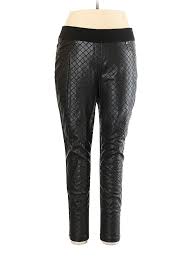 Details About Peter Nygard Women Black Faux Leather Pants 1x Plus