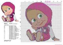Masha Sitting From Cartoons Masha And The Bear Free Cross Stitch Pattern 2500x1773 2062827 Cross Stitch Cross Stitch Patterns Cross Stitch Fairy