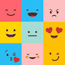 Colorful Square Emojis Set Vector Square Icons Emoji Set Png And Vector With Transparent Background For Free Download Emoji Graphic Design Background Templates Emoji Images