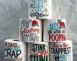 Christmas toilet paper funny christmas ts white 18. Buy5get1freechristmas Toilet Paper Funny Gag Gift Toilet Etsy Christmas Toilet Paper Christmas Stocking Stuffers Funny Christmas Gifts