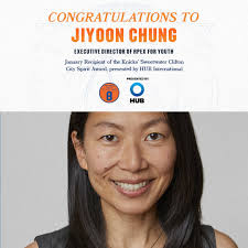 Proudly commemorating Lunar New Year. We're thrilled to honor Jiyoon Chung  of Apex for Youth with the Sweetwater Clifton City Spirit Award. Thanks to  Grace Meng for participating in this special recognition.