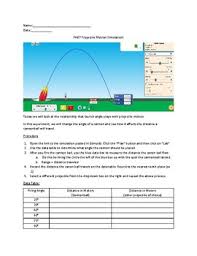 Projectile motion worksheet (worksheet answers and solutions are provided on the projectile motion problem worksheet answer key. Projectile Motion Phet Worksheets Teachers Pay Teachers