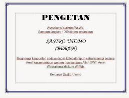 Kami poetra dan poetri indonesia mendjoendjoeng bahasa persatoean, bahasa indonesia. 30 Ide Ucapan 1000 Hari Orang Meninggal Bahasa Jawa Bang Gito