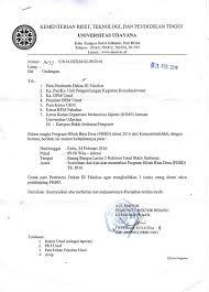 Sebagai bagian dari surat dinas, penulisannya tentu harus mengikuti standar baku. Unud Sinmawa Udayana Undangan Sosialisasi Program Hibah Bina Desa Phbd