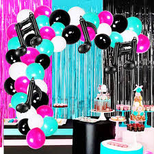 Christmas & party decorations with a music theme. Amazon Com Furuix Tik Tok Birthday Decorations Music Theme Balloon Garland Arch Kit Tik Tok Balloon Tik Tok Backdrop Foil Curtains Musical Note Party Supplies For Both Kids And Adults Tik Tok Decorations