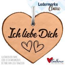 Ich bin bis über beide ohren verliebt. Ledermarke Ich Liebe Dich Herz Soulhorse