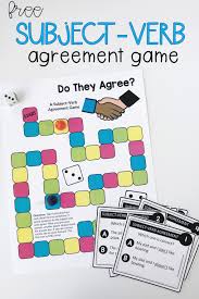 These worksheets introduce verbs as action words. Subject Verb Agreement Game The Measured Mom