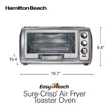 Hamilton Beach Sure Crisp Air Fryer Toaster Oven With Easy Reach Door 6 Slice Capacity Stainless Steel 31523 Walmart Com In 2020 Toaster Oven Toaster Hamilton Beach