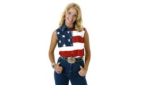 Roper Ladies Sleeveless USA Flag Shirt | HorseLoverZ