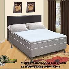Mattress Solution 4 Inch Fully Assembled Split Box Spring Foundation With Frame White And Gold 48 Quot X 75 Quot In 2020 Plush Mattress Mattress Spring Foundation
