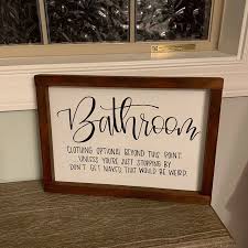 Bathroom Clothing Optional Wood Sign Farmhouse Signs Bathroom Sign Bathroom Humor Farmhouse Bathroom Sign Funny Bathroom Sign Funny Bathroom Signs Bathroom Signs Bathroom Humor