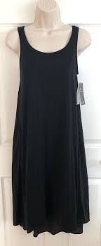 Eileen Fisher Size Xs Dress Flare Silk Jersey Shift Sleeveless Black A Line Nwt Eileenfisher Alinealin Sleeveless Short Dress Dress Sleeve Styles Dresses Xs