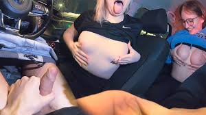 Public Double blowjob in the car from bestfriends by traffic police - Kira  Viburn & Emma Korti