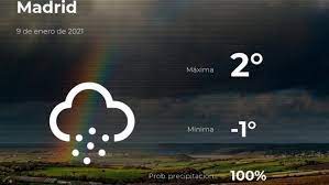 El tiempo en madrid predicción 15 días. El Tiempo En Madrid Prevision Para Hoy Sabado 9 De Enero De 2021