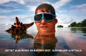 Quirky Printable of Underwater Abstract Artwork, Great Barrier Reef  Australia.