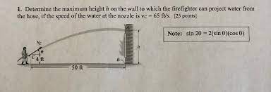 Sides of the wall over full height using minimum no. 1 Determine The Maximum Height H On The Wall To Chegg Com