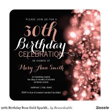 Birthday Cake Glitter Rose Gold Happy 30th Birthday 30th Birthday Rose Gold Sparkling Lights Invitation Zazzle Com 30th Birthday Invitations 30th Birthday 30th Birthday Ideas For Women