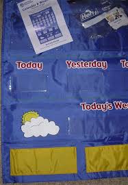 Learning Resources Durable Nylon Calendar Weather Pocket Chart Ler2418 Complete