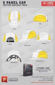 Vector Hats And Caps Mega Mockup Pack Panel Hat Mockup Template Hat Template