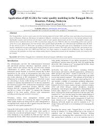 Check spelling or type a new query. Application Of Qual2kw For Water Quality Modeling In The Tunggak