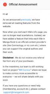Updated Manga Rock Officially Dead As Reading Scanlations No Longer Possible Piunikaweb Find latest and old versions.
