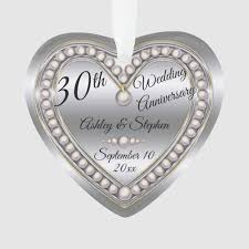 30th Wedding Anniversary Pearl Jubliee Keepsake Ornament Zazzle Com Wedding Anniversary Keepsake 30th Wedding Anniversary Wedding Anniversary