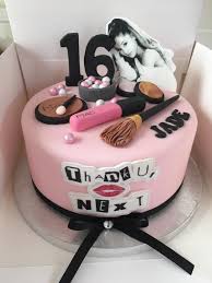 If she was aiming for the party to have the overall theme of cake, it went quite well. Ariana Grande Mac Make Up Cake For Angel Days Bakery Facebook