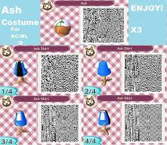 Animal Crossing Ash Costume Qr Codes Animal Crossing Qr Codes Animal Crossing New Leaf Qr Codes