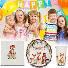 Woodland creatures cake topper, woodland animals it's a boy cake topper, woodland baby shower decorations, rustic woodland party centerpiece. Buy Woodland Creatures Party Supplies Baby Shower Decorations Forest Animal Friends Theme Party Supplies 32 Guests Dinner Plates Dessert Plates 9 Oz Cups And Napkins For Baby Shower And Birthday Party Online In