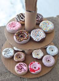 Play Donuts Made From Wooden Wheels Love This As Flexible As Felt Is For Making Play Food I Ve Found It Tends To Ge Play Food Diy Play Kitchen Diy Kids Toys