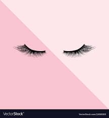 Eyelashes icon isolated pink background Royalty Free Vector