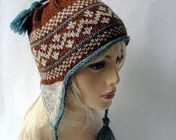 Eight Tiny Reindeer Ear Flap Hat Knitting Pattern Etsy Knit Beanie Pattern Ear Flap Hats Hat Knitting Patterns