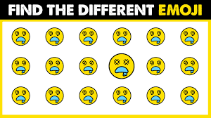 Find The Different Emoji One Out What Is The Different Emoji Spot The Difference Find The Differences Games Emoji Puzzle Sleepover Activities