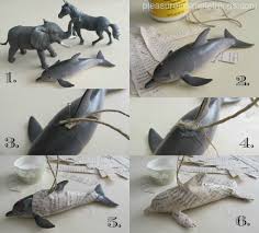 Diy Animal Ornaments Pleasure In Simple Things Plastic Animal Crafts Animal Ornament Paper Mache Animals
