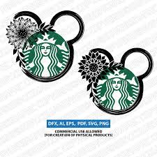 2 Styles Disney Minnie Mouse Floral Flower Starbucks Svg Tumbler Mug Cold Cup Sticker Decal Silhouette Cameo C In 2020 Disney Scrapbook Starbucks Cup Design Cricut