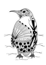 Intricate Penguin Adult Coloring Page Penguin Coloring Pages Farm Animal Coloring Pages Abstract Coloring Pages