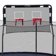 Das minitrampolin für jedes alter: Skywalker Trampolines 12 Ft Trampoline Double Basketball Hoop Accessory Swbb1200 The Home Depot