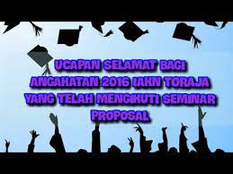 Jual kado ucapan seminar wisuda ultah design cetak pigura 10r kab jember andhika raya studio tokopedia. Ucapan Selamat Bagi Ang 2016 Iakn Toraja Yang Telah Dn Akan Melakukan Seminar Proposal Youtube